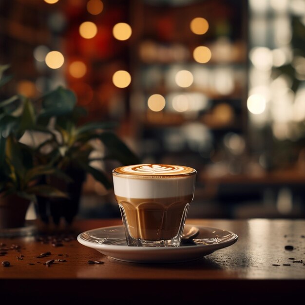 kaffe 2 en kaffe på ett bord